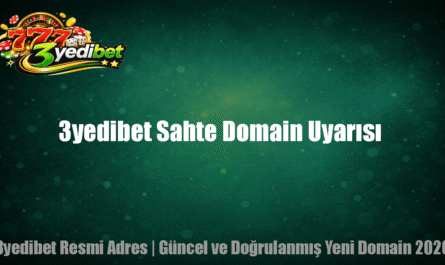 3yedibet Sahte Domain Uyarısı